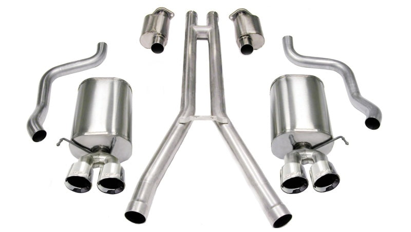 Corsa 04-08 Cadillac XLR 4.6L Polished Sport Cat-Back Exhaust CORSA Performance