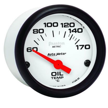 Autometer Phantom 2-1/16in 60-170 Deg F Electronic Oil Temperature Gauge 5748-M