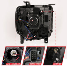 Load image into Gallery viewer, ANZO 2014-2015 Gmc Sierra 1500HD Projector Plank Style Headlight Black W/ Drl - eliteracefab.com