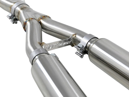aFe Takeda 2.5in 304 SS Cat-Back Exhaust System w/ Polished Tips 16-18 Infiniti Q50 V6-3.0L (tt) aFe