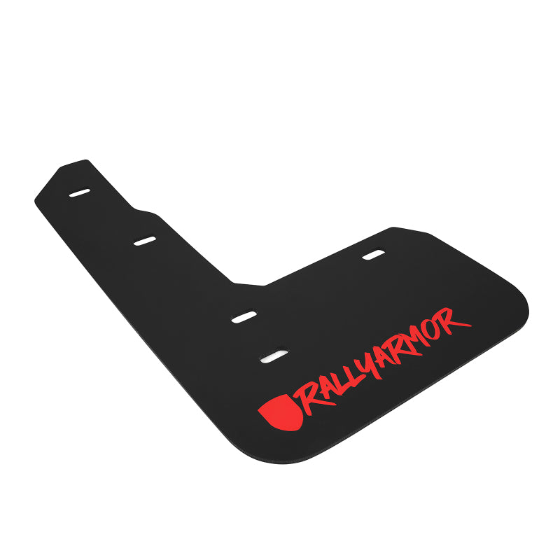 Rally Armor 17-18 Honda Civic Type R (Type R Only) UR Black Mud Flap w/ Red Logo and Altered Font - eliteracefab.com