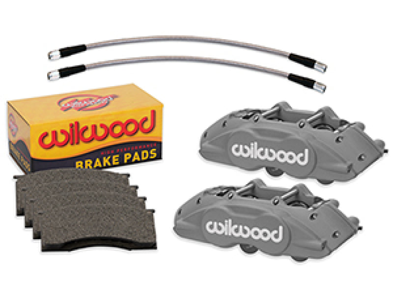 Wilwood 65-67 Ford Mustang D11 Calipers w/ Pads & Lines - Anodized Wilwood