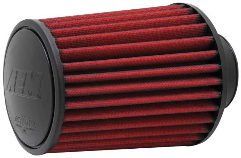 AEM 2.75in Flange ID x 6.25in Base OD x 7in H DryFlow Conical Air Filter - eliteracefab.com