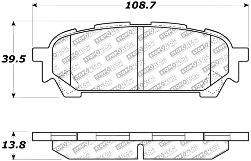 StopTech Street Select Brake Pads - Front - eliteracefab.com