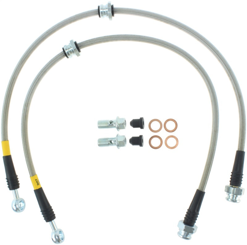 StopTech 00-06 Nissan Sentra SE-R Stainless Steel Rear Brake Lines - eliteracefab.com