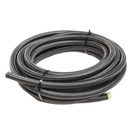 Snow Performance 6AN Braided Stainless PTFE Hose - 30Ft Black - SNF-60630B
