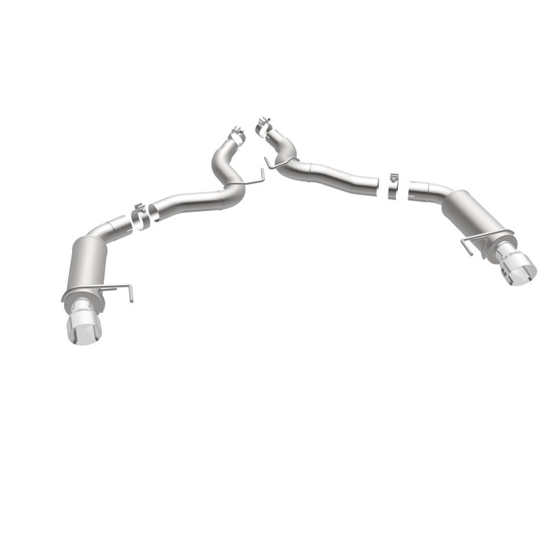 MagnaFlow Axle Back, SS, 3in, Competition, Dual Split Polished 4.5in Tip 2015 Ford Mustang GT V8 5.0 Magnaflow