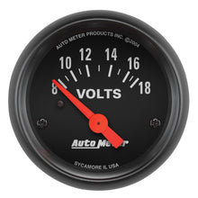 Load image into Gallery viewer, AutoMeter GAUGE; VOLTMETER; 2 1/16in.; 18V; ELEC; Z-SERIES - eliteracefab.com