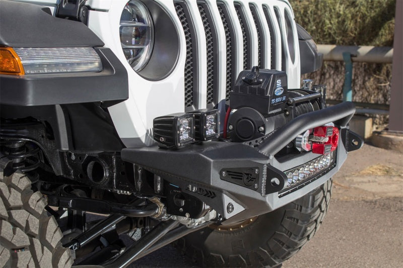 Addictive Desert Designs 2018 Jeep Wrangler JL Rock Fighter Front Bumper w/ Low Profile Top Hoop - eliteracefab.com