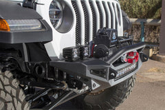 Addictive Desert Designs 2018 Jeep Wrangler JL Rock Fighter Front Bumper w/ Low Profile Top Hoop - eliteracefab.com