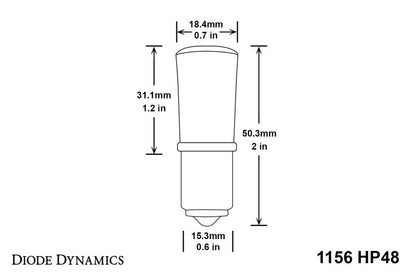 Diode Dynamics 1156 LED Bulb HP48 LED - Red (Pair) Diode Dynamics