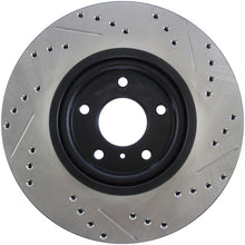 Load image into Gallery viewer, STOPTECH 06-07 350Z / 05-07 G35 EXP SPORT/ 06-07 G35X SPORTSTOP SLOTTED &amp; DRILLED FRONT RIGHT ROTOR, 127.42080R - eliteracefab.com