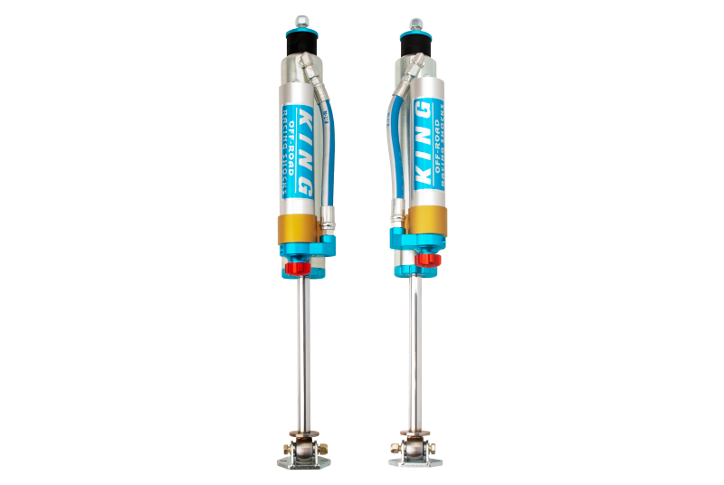 King Shocks 97-06 Jeep Wrangler TJ Front 2.5 Dia Piggy Hose Res Shock 6in Lift w/Adjuster (Pair)