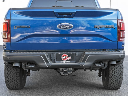 aFe MACH Force-Xp Cat-Back Exhaust w/Dual Hi-Tuck Tips Black 17-18 Ford F-150 Raptor V6-3.5L (tt) aFe