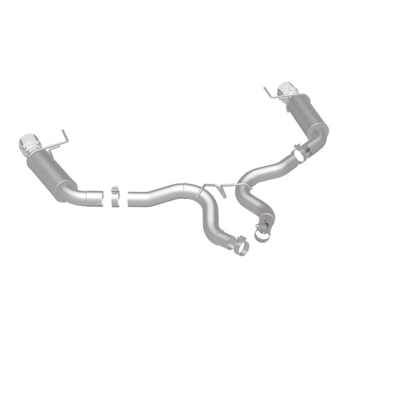 MagnaFlow Axle Back, SS, 3in, Competition, Dual Split Polished 4.5in Tip 2015 Ford Mustang GT V8 5.0 Magnaflow