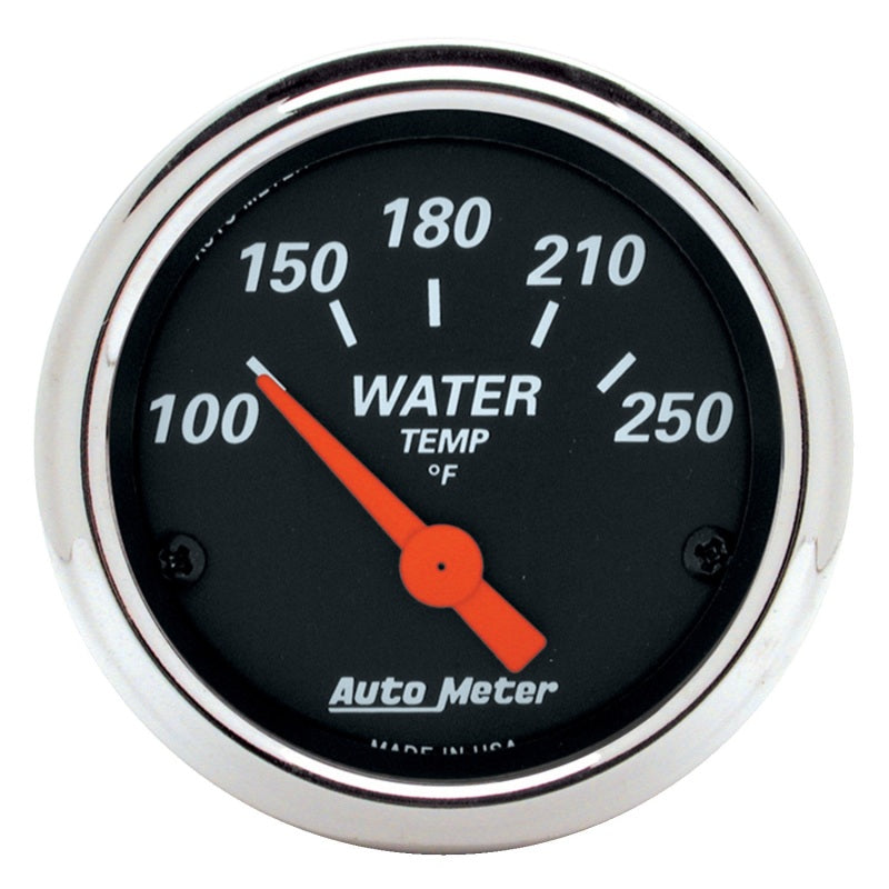 Autometer Designer Black 2 1/16in 250 Deg F Electronic Water Temp Gauge 1436