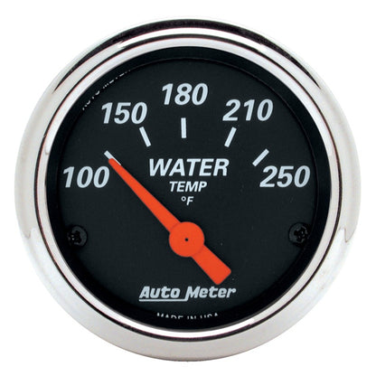 Autometer Designer Black 2 1/16in 250 Deg F Electronic Water Temp Gauge 1436