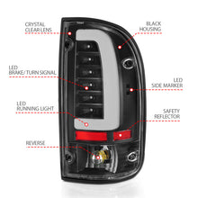 Load image into Gallery viewer, ANZO 1995-2004 Toyota Tacoma LED Taillights Black Housing Clear Lens (Pair) - eliteracefab.com