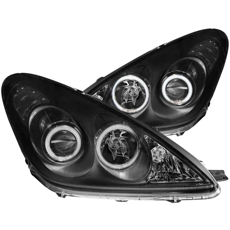 ANZO USA Lexus Es300 Projector Headlights W/ Halo Black; 2002-2003 - eliteracefab.com