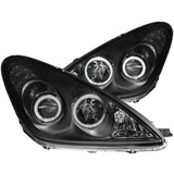 ANZO USA Lexus Es300 Projector Headlights W/ Halo Black; 2002-2003