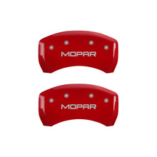 Load image into Gallery viewer, MGP 4 Caliper Covers Engraved Front &amp; Rear MOPAR Yellow finish black ch MGP