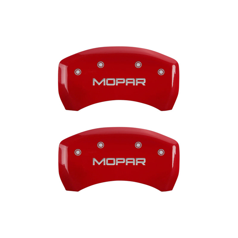 MGP 4 Caliper Covers Engraved Front & Rear MOPAR Yellow finish black ch - eliteracefab.com