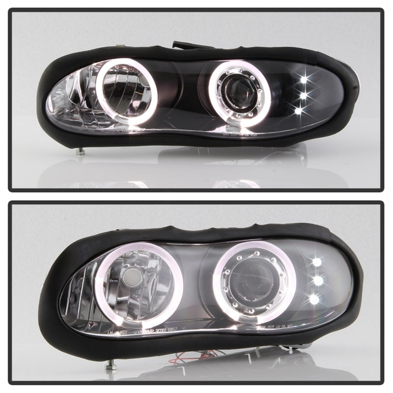 Spyder Chevy Camaro 98-02 Projector Headlights LED Halo LED Blk - Low H1 PRO-YD-CCAM98-HL-BK - eliteracefab.com