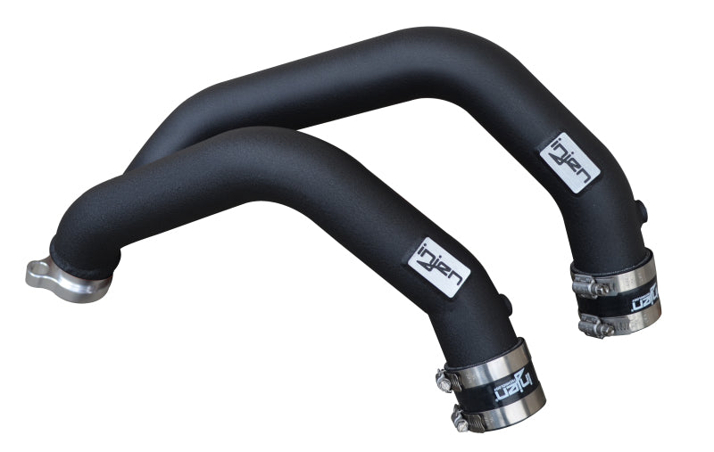 Injen 15-16 BMW M3(F80)/M4 (F82/83) 3.0L L6 Twin Turbo 2PC Aluminum Int. Charge Pipe - Wrinkle Black - eliteracefab.com