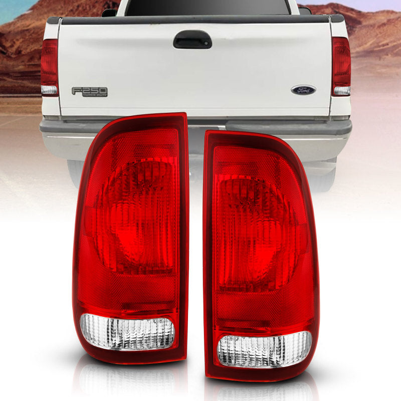 ANZO 1997-2003 Ford F-150 Taillight Red/Clear Lens (OE Replacement) - eliteracefab.com