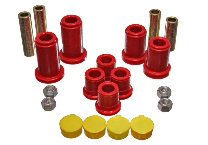 Energy Suspension 98-99 Tahoe/Yukon/Denali / 98-95 K5 Blazer 4WD Red Front End C/A Bushing Set - eliteracefab.com