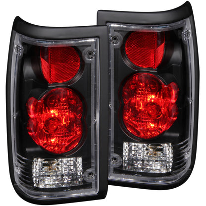 ANZO 1986-1993 Mazda B2000 Taillights Black - eliteracefab.com