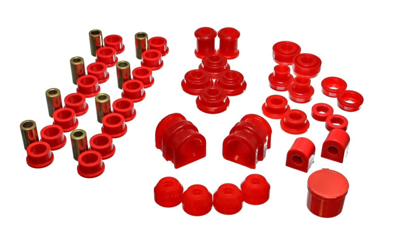 Energy Suspension 91-02 Saturn S Series Coupe/Sedan/Wagon Red Hyper-Flex Master Bushing Set - eliteracefab.com