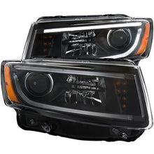 Load image into Gallery viewer, ANZO USA Jeep Grand Cherokee Projector Headlights W/ Plank Style Design Black; 2014-2015 - eliteracefab.com