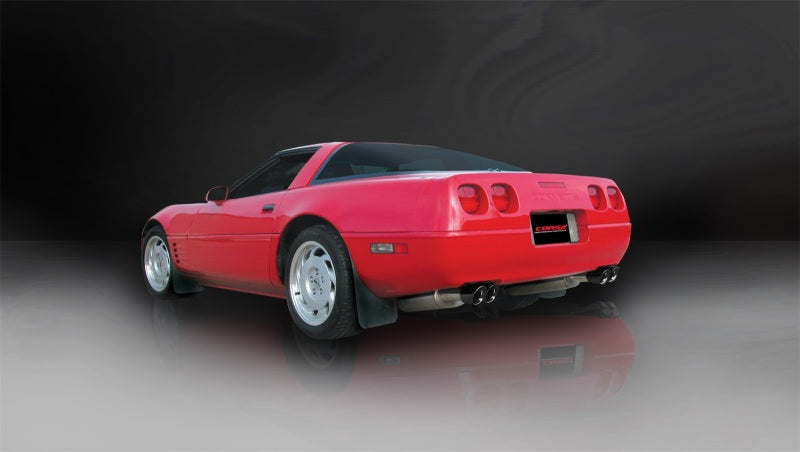 Corsa 90-95 Chevrolet Corvette C4 ZR1 5.7L V8 LT5 Black Sport Cat-Back Exhaust CORSA Performance
