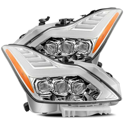 AlphaRex 881984 08-13 Infiniti G37 NOVA LED Proj Headlights Chrome w/ Activ Light/Seq Signal/DRL
