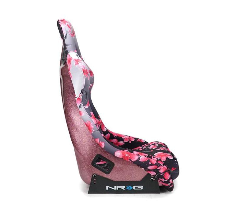 NRG FRP Bucket Seat PRISMA Japanese Cherry Blossom Edition W/ Pink Pearlized Back - Medium - FRP-303-SAKURA NRG
