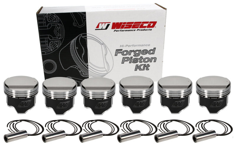Wiseco Nissan RB2DET Skyline 2.5L 24V 86.25mm Bore .010 Oversized 14cc Dome Piston Kit - eliteracefab.com