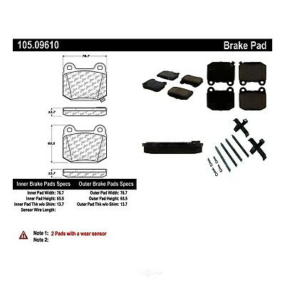 POSIQUIET SUBARU REAR CERAMIC BRAKE PADS, 105.09610 - eliteracefab.com