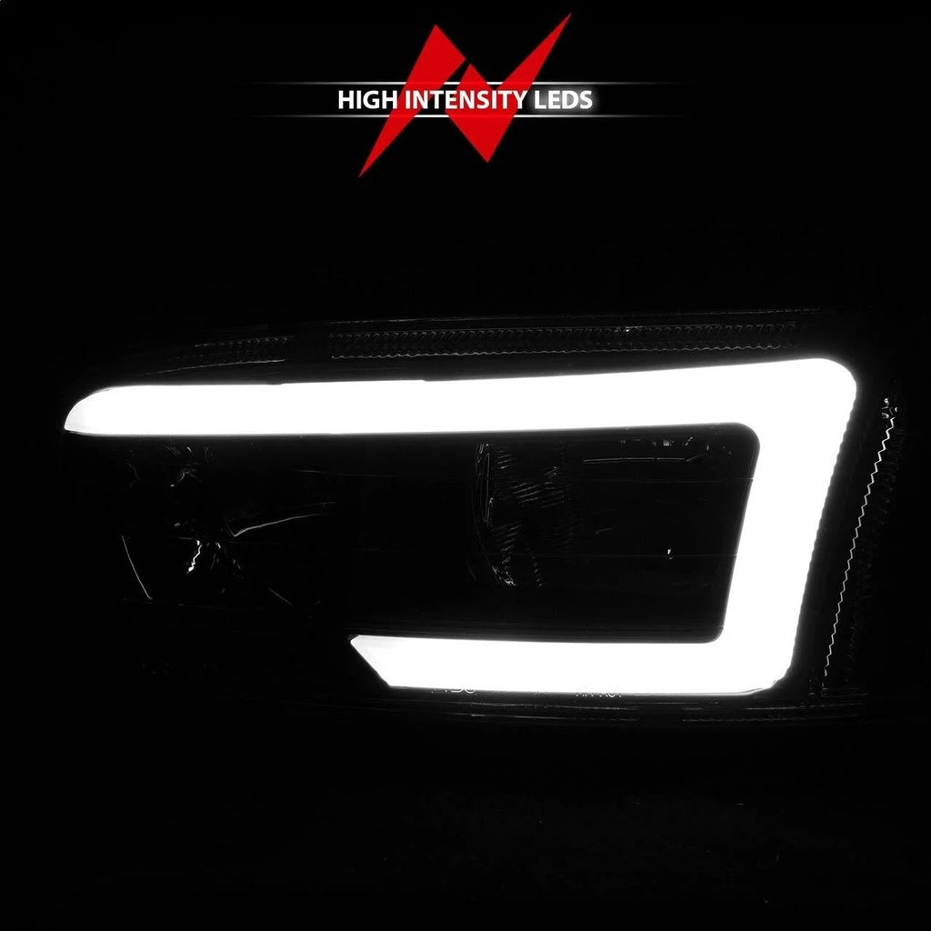 Anzo 99-17 GMC Sierra/Denali Headlights Black Amber (w/C Light Bars) - eliteracefab.com