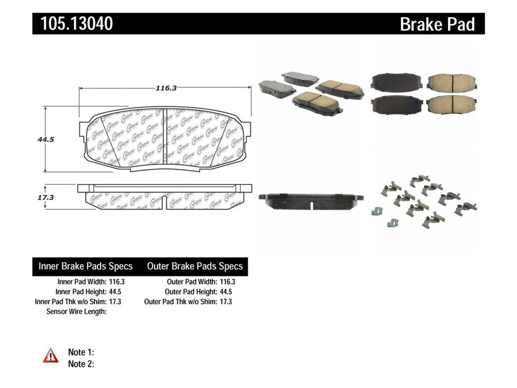 POSIQUIET 08-09 LEXUS / 07-09 TOYOTA REAR BRAKE PADS, 105.13040 - eliteracefab.com