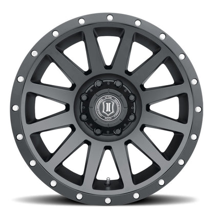 ICON Compression 20x10 8x170 -19mm Offset 4.75in BS 125mm Bore Satin Black Wheel