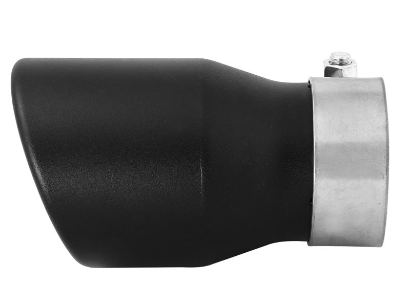 aFe MACH Force-XP 409 SS Single Wall Universal Clamp On Exhaust Tip - Black aFe