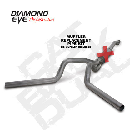 Diamond Eye KIT 4in CB MFLR RPLCMENT PIPE DUAL SS: 03-07 FORD 6.0L F250/F350 Diamond Eye Performance