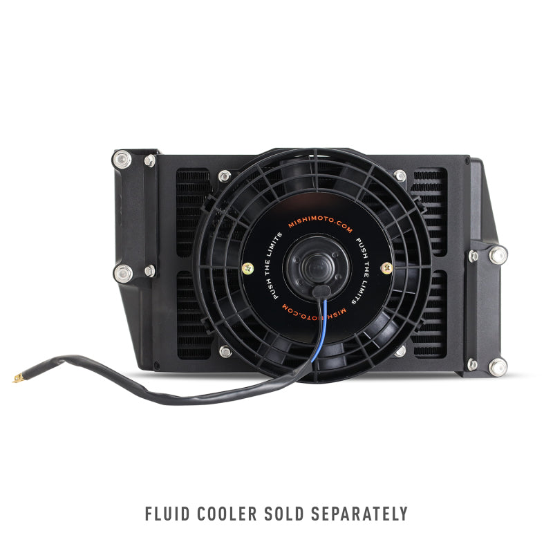 Mishimoto Universal 10in. Heavy-Duty Oil Cooler Fan Shroud - Micro Wrinkle Black - eliteracefab.com