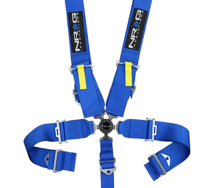 NRG SFI 16.1 5PT 3in. Seat Belt Harness / Cam Lock - Blue - eliteracefab.com