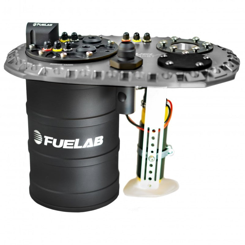 Fuelab Quick Service Surge Tank w/49442 Lift Pump & Twin Screw 600LPH Brushless Pump - Titanium