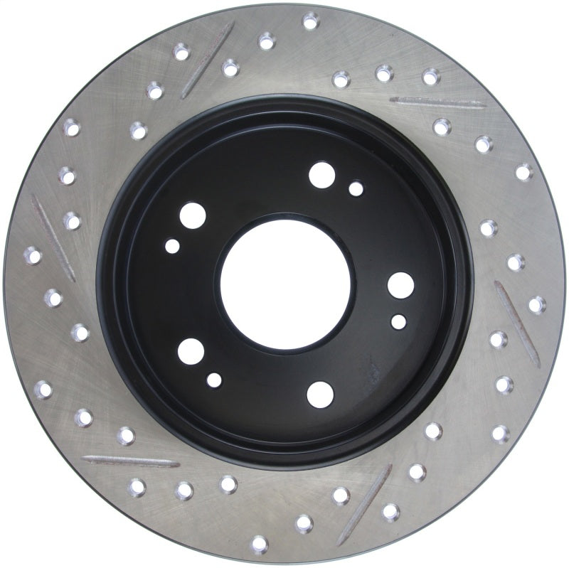 STOPTECH 06-09 HONDA CIVIC EX/SI SLOTTED & DRILLED LEFT REAR ROTOR, 127.40040L - eliteracefab.com