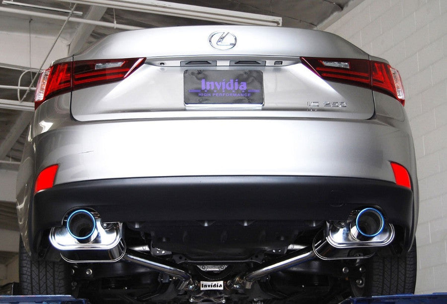 Invidia 13+ Lexus IS 250/IS 350 Q300 w/ Rolled Titanium Tips Axle-Back Exhaust - eliteracefab.com