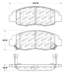 StopTech Premium Ceramic Front Brake Pads - 308.07640