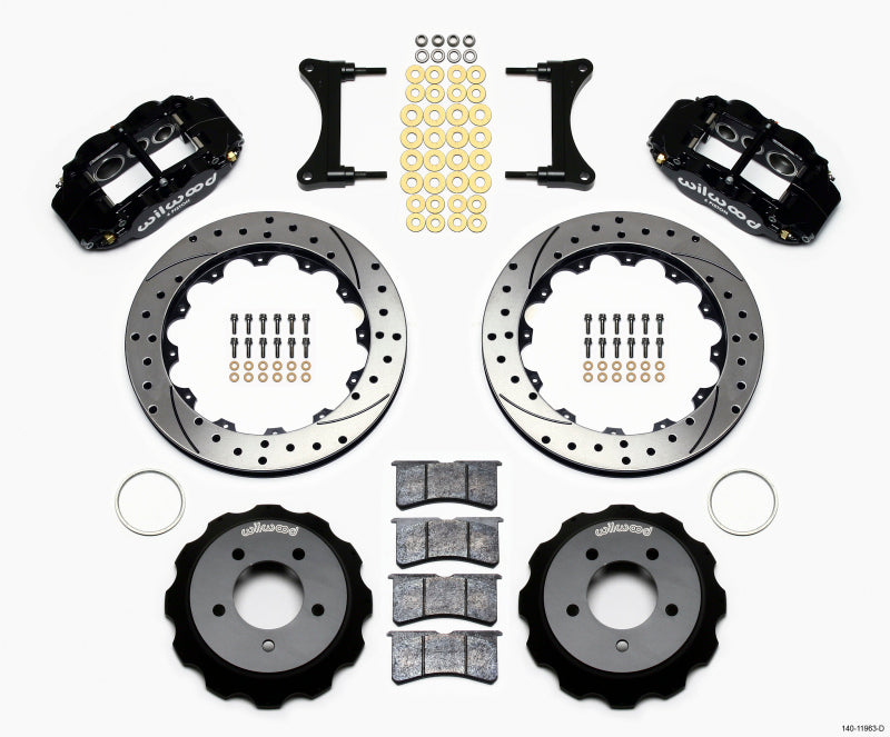 Wilwood Narrow Superlite 6R Front Hat Kit 12.88in Drilled 93-96 Mazda RX7 Wilwood